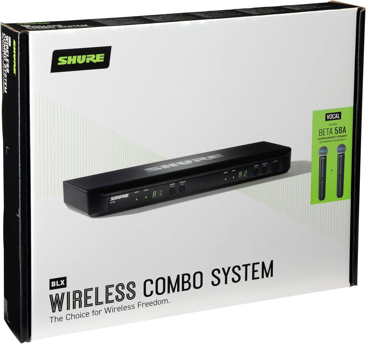 Shure BLX288\/B58 Sistema de audio inalámbrico de doble canal Banda...