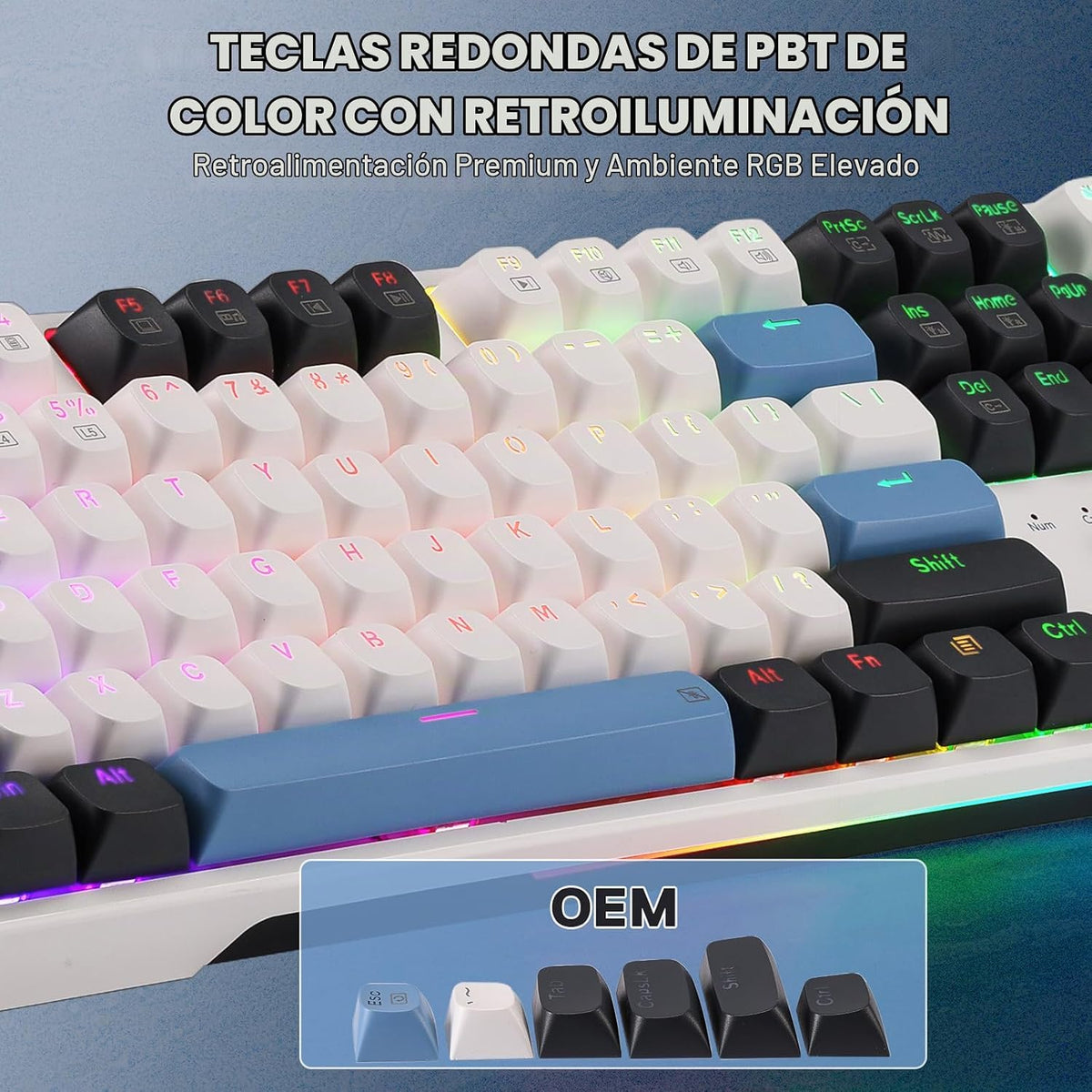 Redragon K668 Teclado mecánico RGB con cable y junta para juegos, 1...