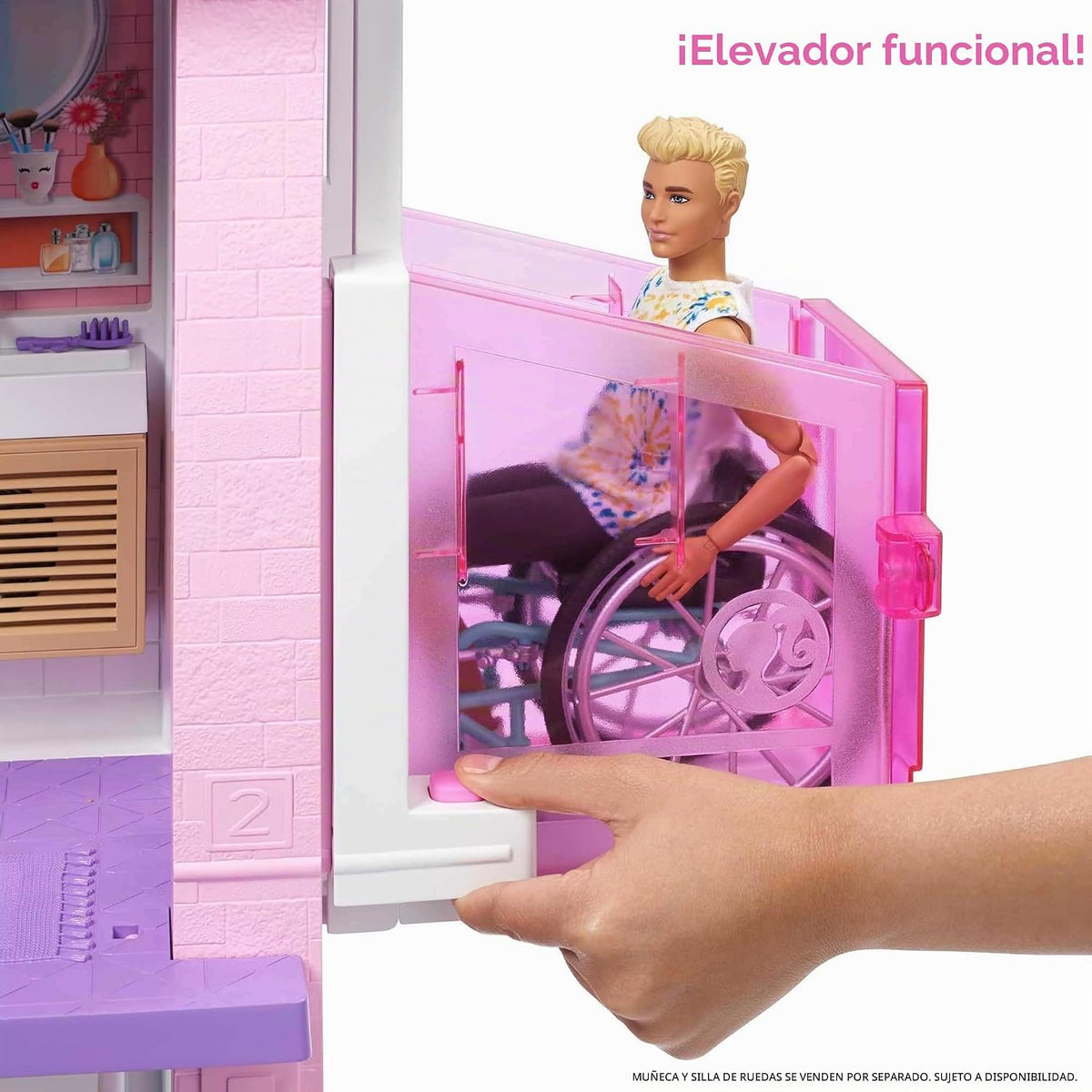 Barbie Juego de casa de muñecas Dreamhouse | Elevador accesible par...