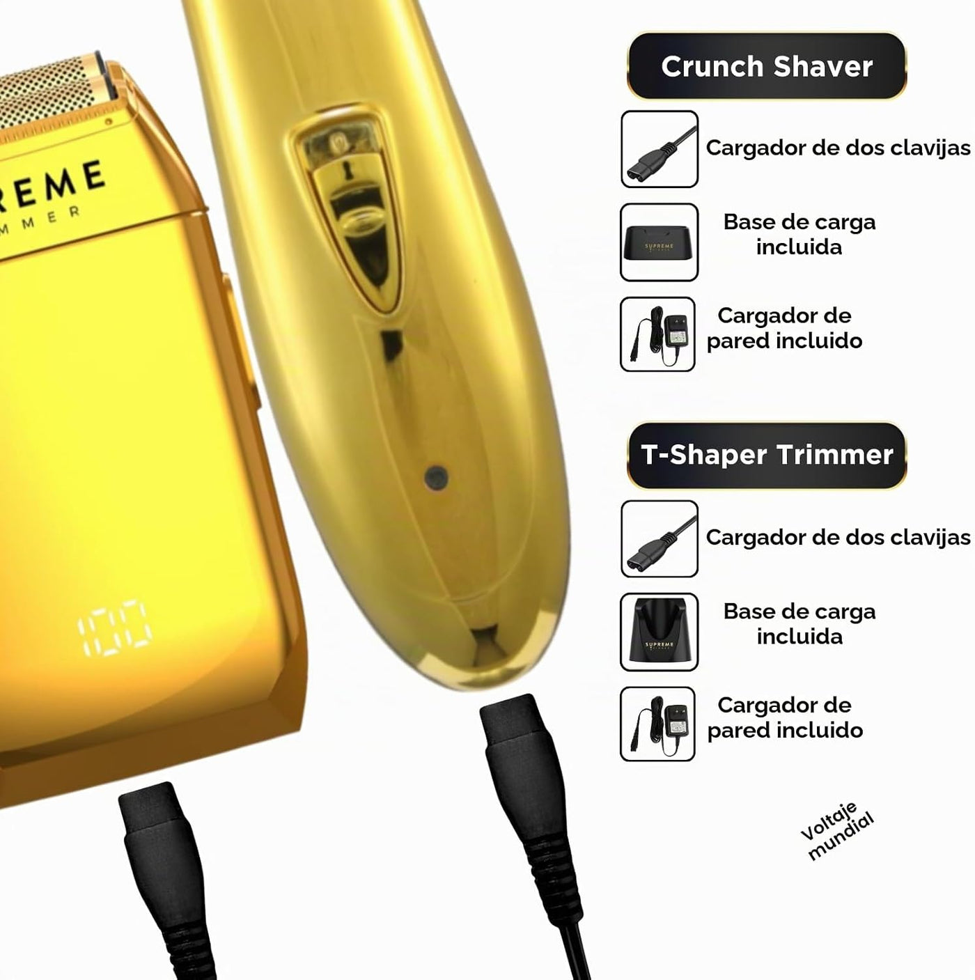 Supreme Trimmer Recortadora T-Shaper 2 en 1 y Afeitadora de Lámina...