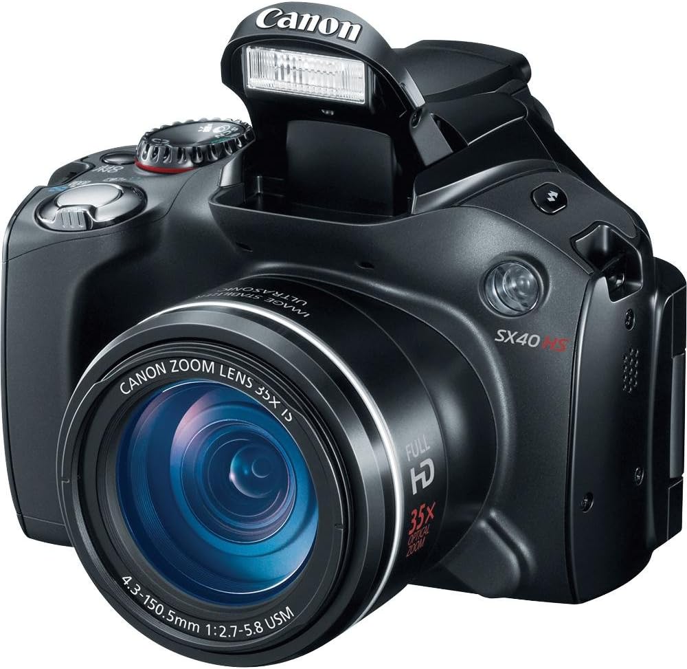 Cámara digital Canon SX40 HS, 12.1 MP, zoom con estabilizador óptic...