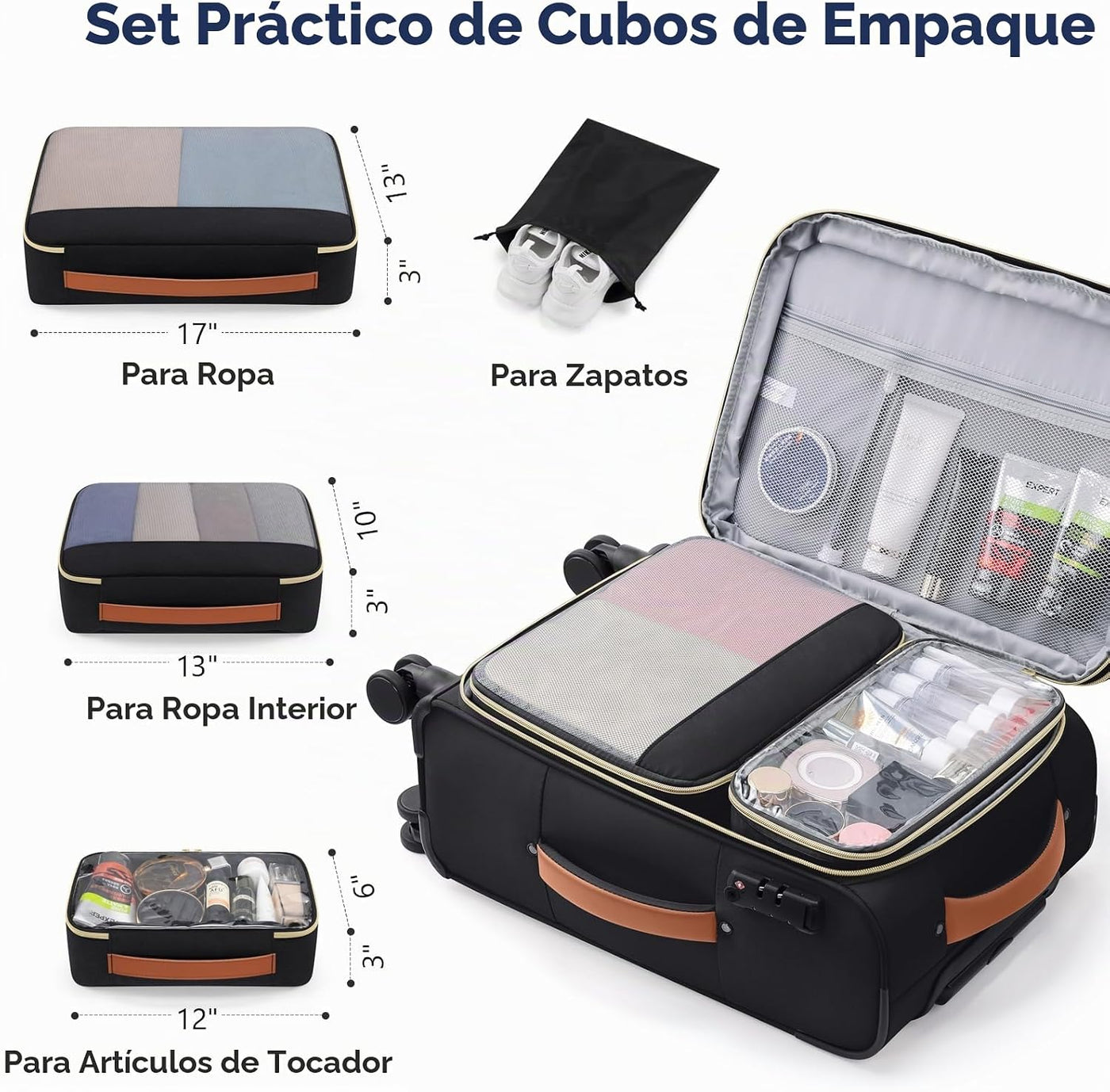 Softside - Maleta de mano expandible con apertura superior de 20 pu...