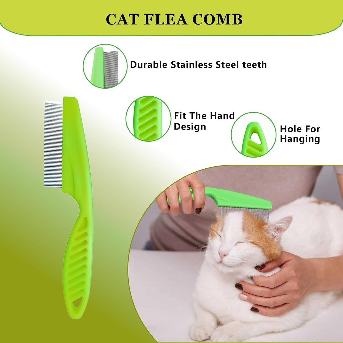 POSAPET Kit de 6 herramientas de cepillo de aseo para gatos, desenr...
