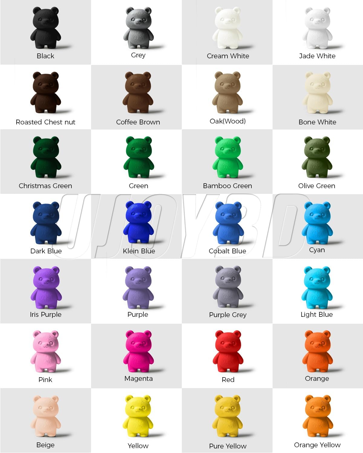 UJOY3D Paquete de filamento Hyper PLA+ de 8.8 lbs de 0.07 in, PLA+...