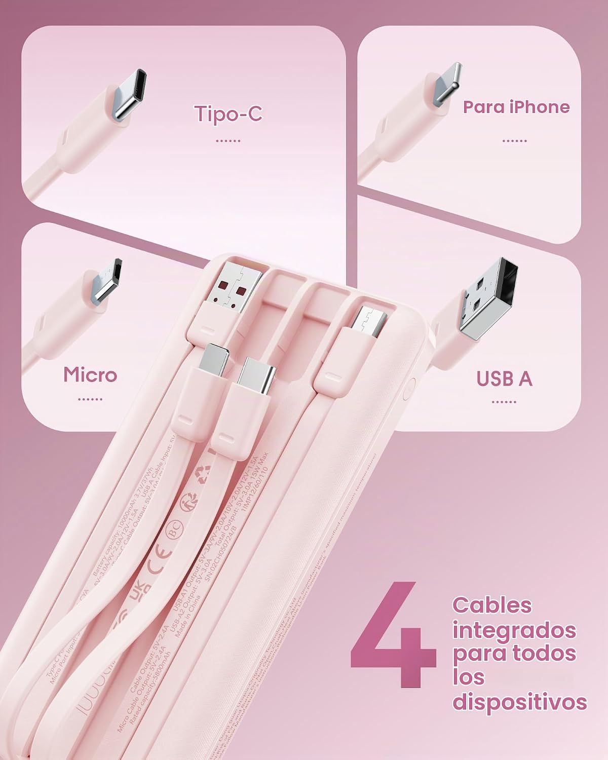 cargador portátil charmast, banco de energía de carga rápida | comp...