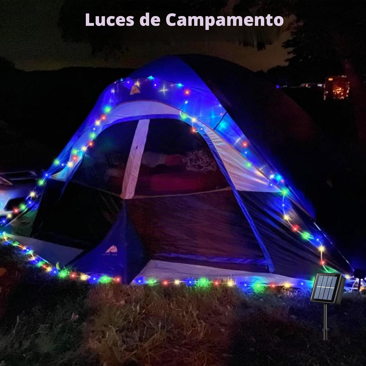 QITONG Cuerda de luces solares para exteriores, 66 pies, 200 luces...
