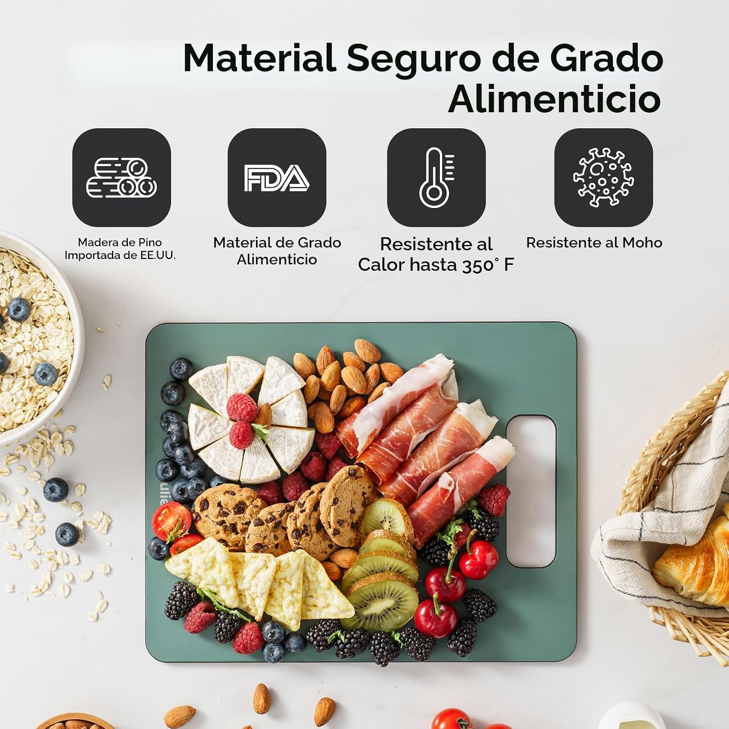 Culiex Tabla de cortar de fibra de madera, 2 unidades, tablas de co...