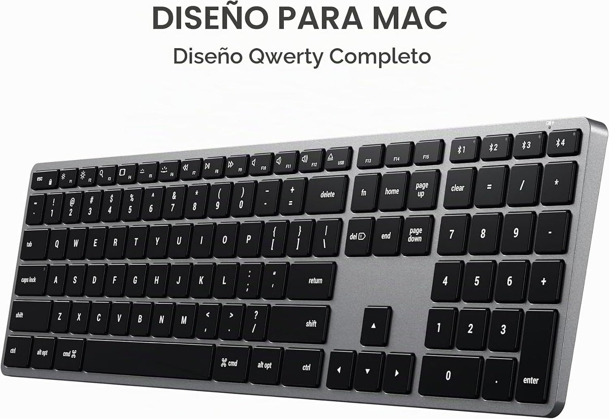 Satechi Slim X3 Teclado retroiluminado Bluetooth para Mac, teclas i...