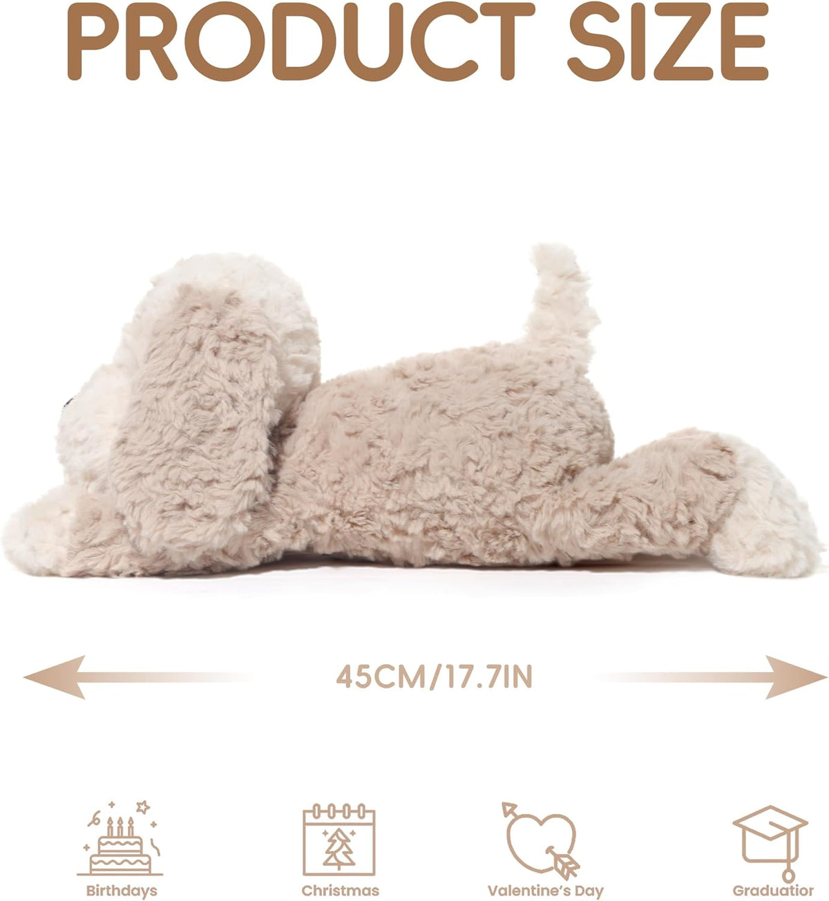 Niceween Animales de peluche para perro, perro maltés de 16.5 pulga...