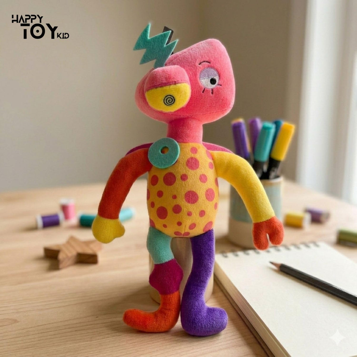 HappyToy Kid Juego de 8 peluches suaves y coloridos para niños, niñ...