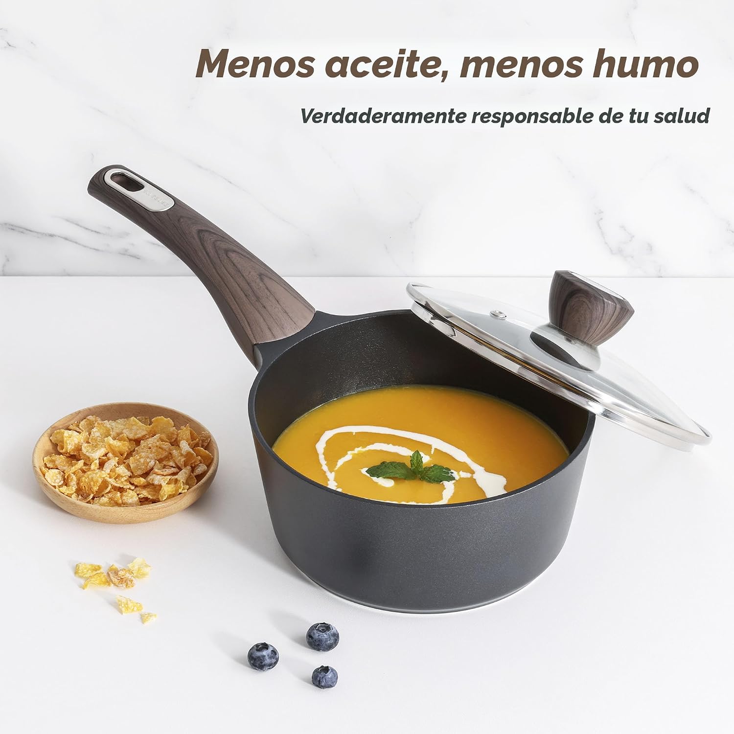 SENSARTE Juego de ollas y sartenes antiadherentes, no tóxicos, jueg...