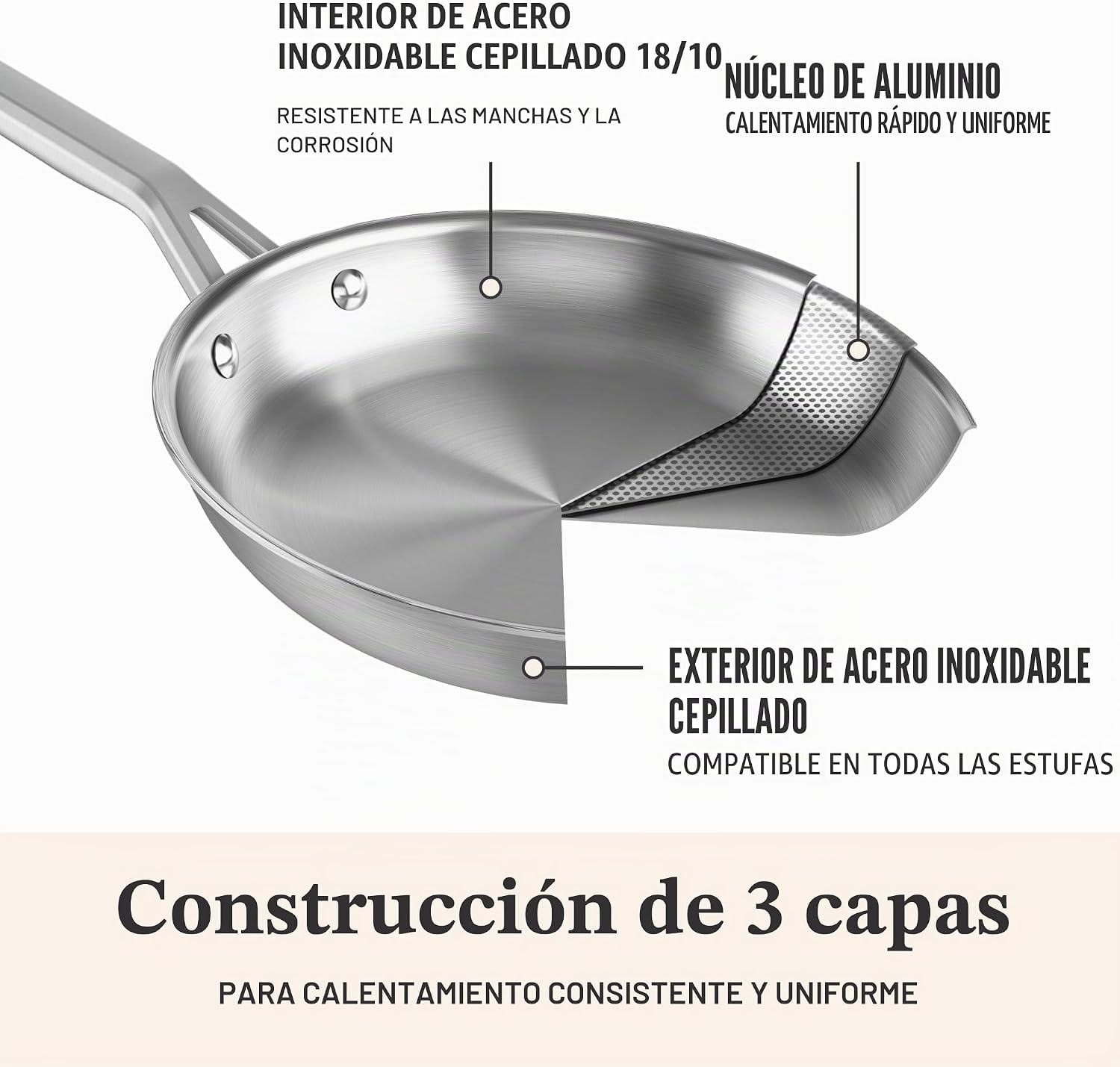 Calphalon Juego de utensilios de cocina de acero inoxidable de 8 pi...
