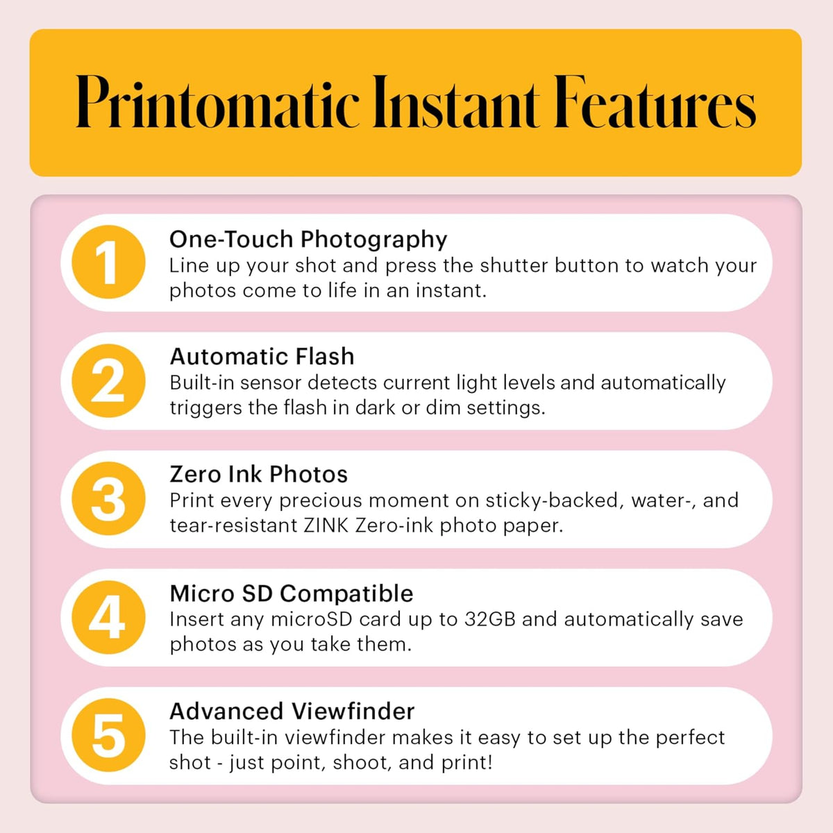 KODAK Printomatic - Paquete de inicio de cámara de impresión instan...
