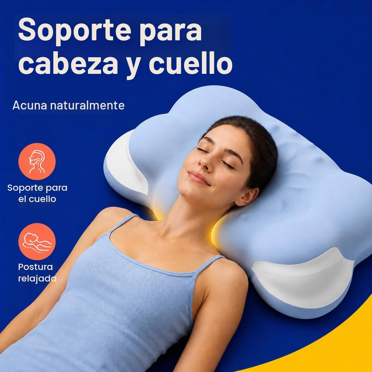 DIICRIN Almohada cervical de espuma viscoelástica para personas que...