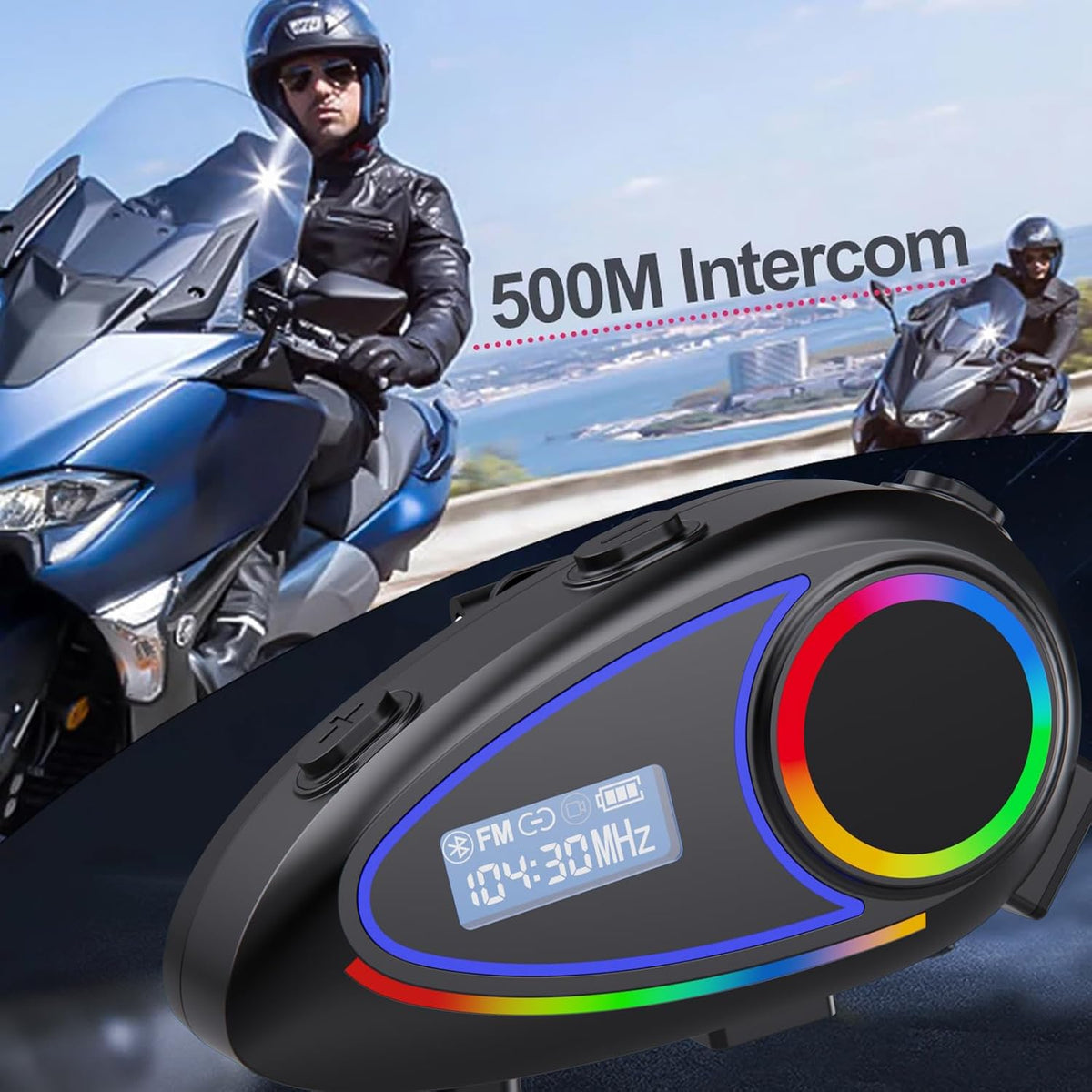 Intercomunicador inalámbrico para casco de motocicleta y auriculare...
