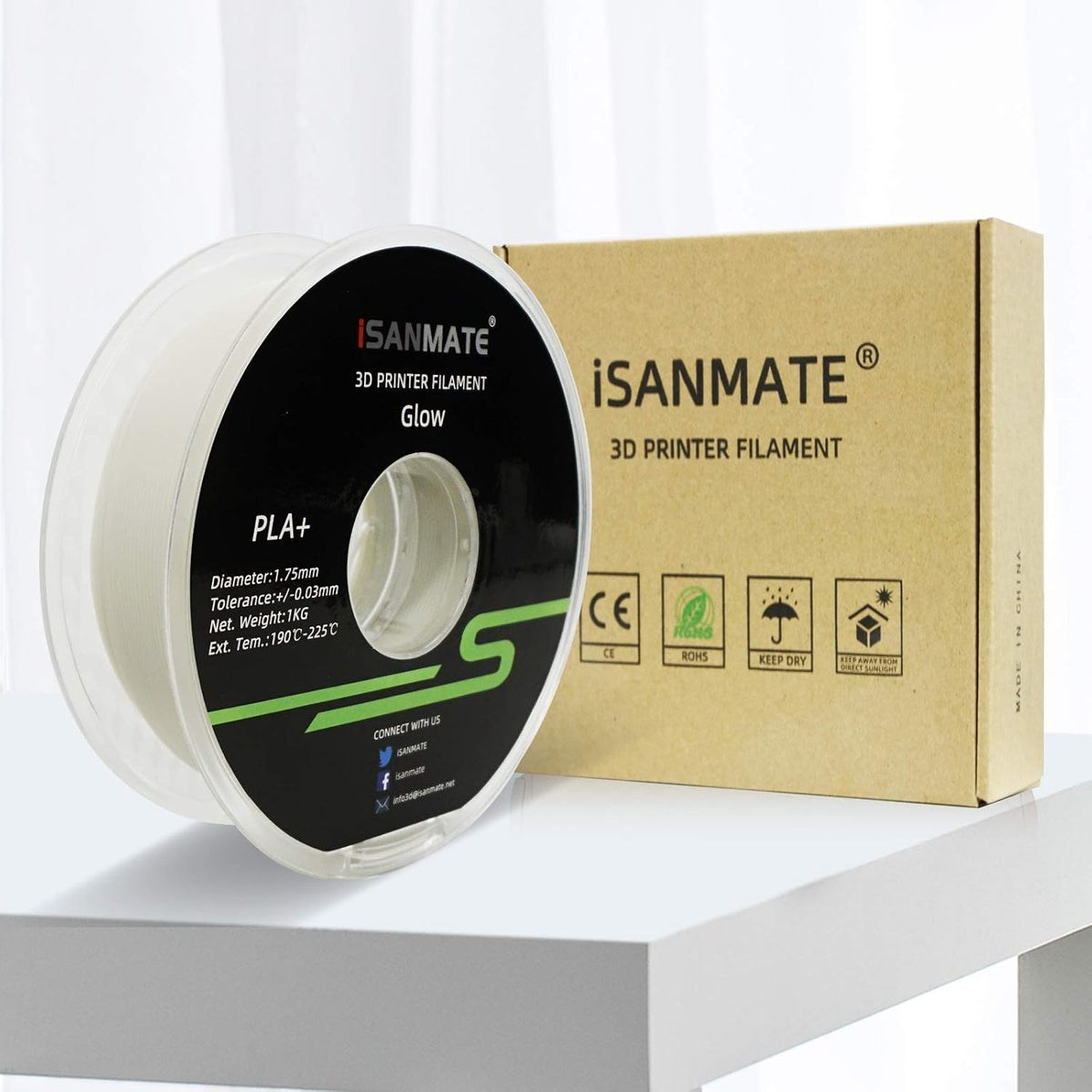 iSANMATE - Filamento de impresora 3D, filamento de ácido poliláctic...