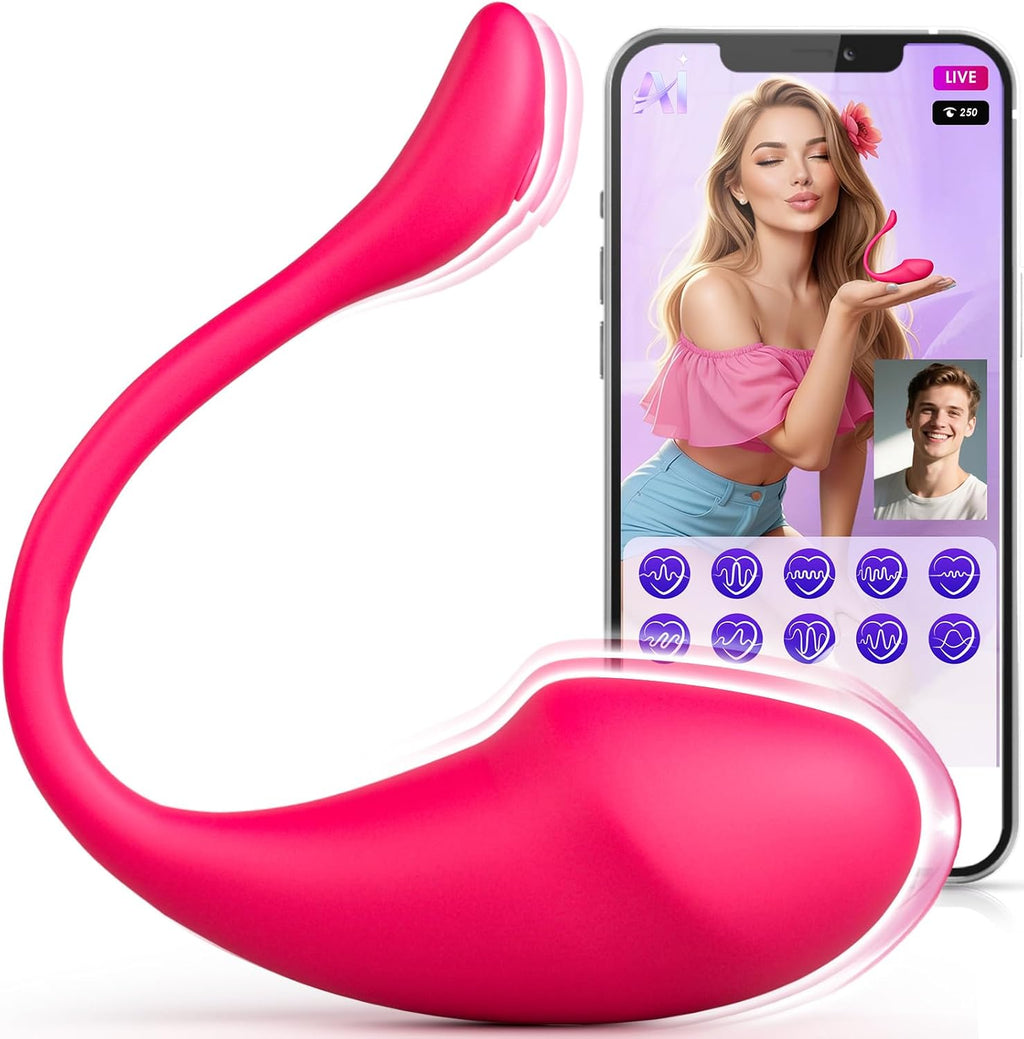 ECRVOM Consolador vibrador portátil, juguetes sexuales con control...