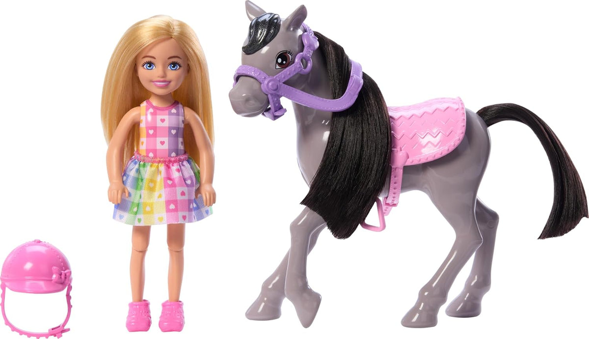 Barbie Club Chelsea - Juego temático de muñeca, caballo y equitació...