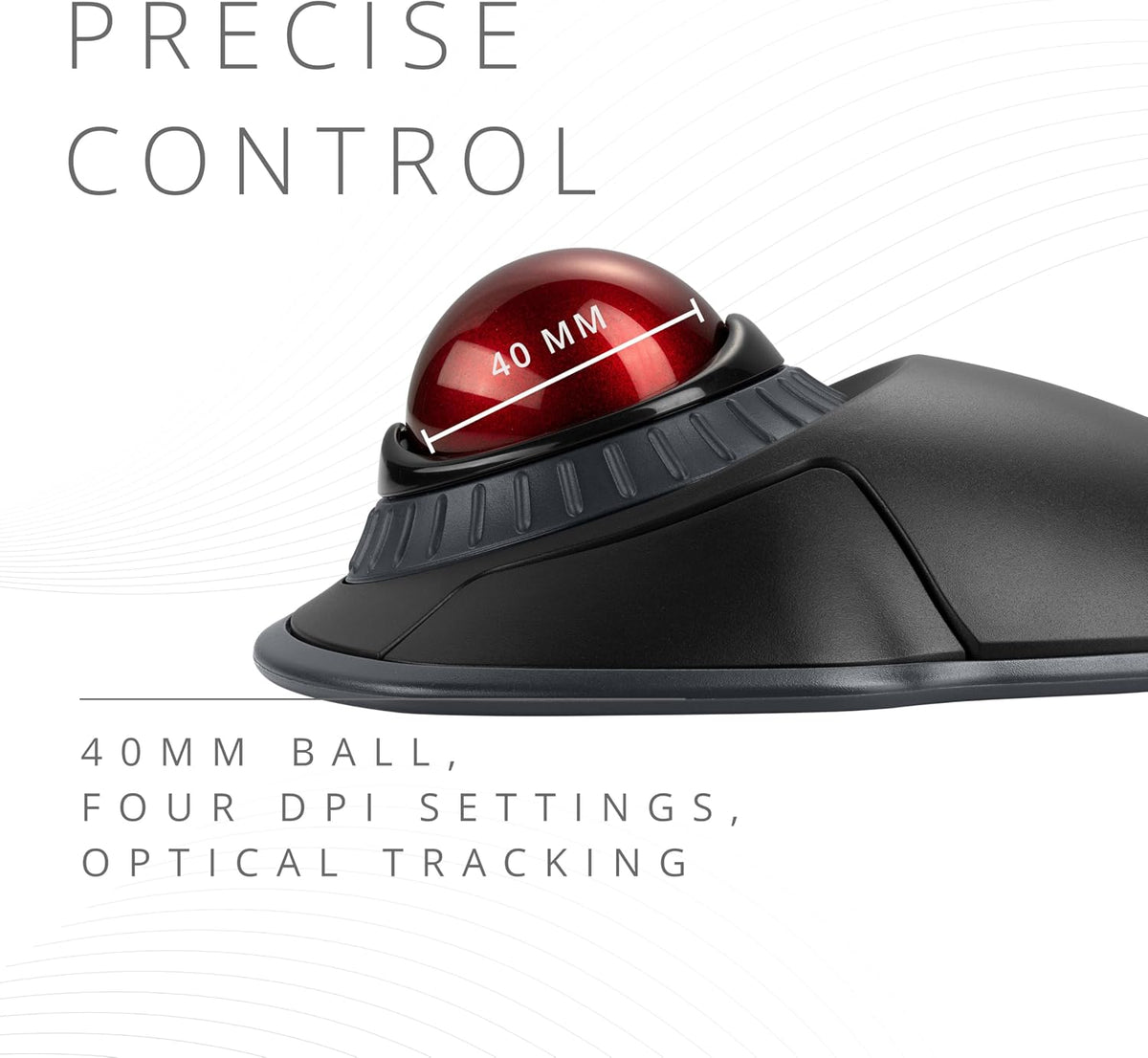 Kensington Orbit Trackball inalámbrico con anillo de desplazamiento...