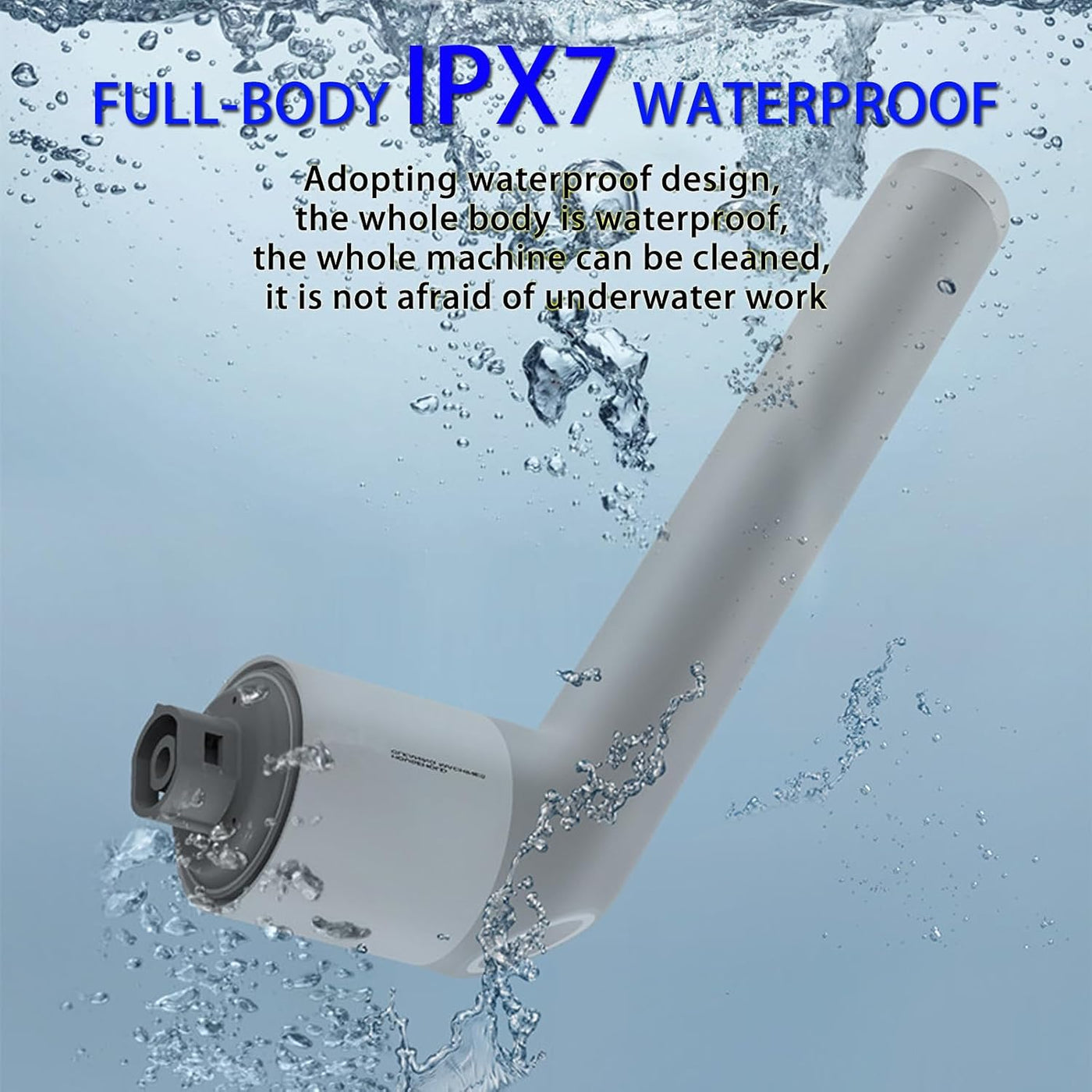 Limpiador eléctrico giratorio, cepillo limpiador de baño con cuerpo completo IPX7 impermeable, limpiador de ducha con mango largo, cepillo de limpieza eléctrica con 9 cabezales de cepillo, limpiador inalámbrico para cocina, bañera, azulejos, galss, suelo