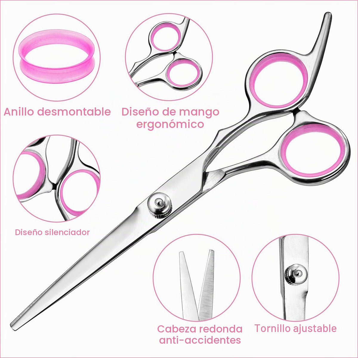 Fcysy Tijeras de corte de cabello, tijeras de peluquería profesiona...