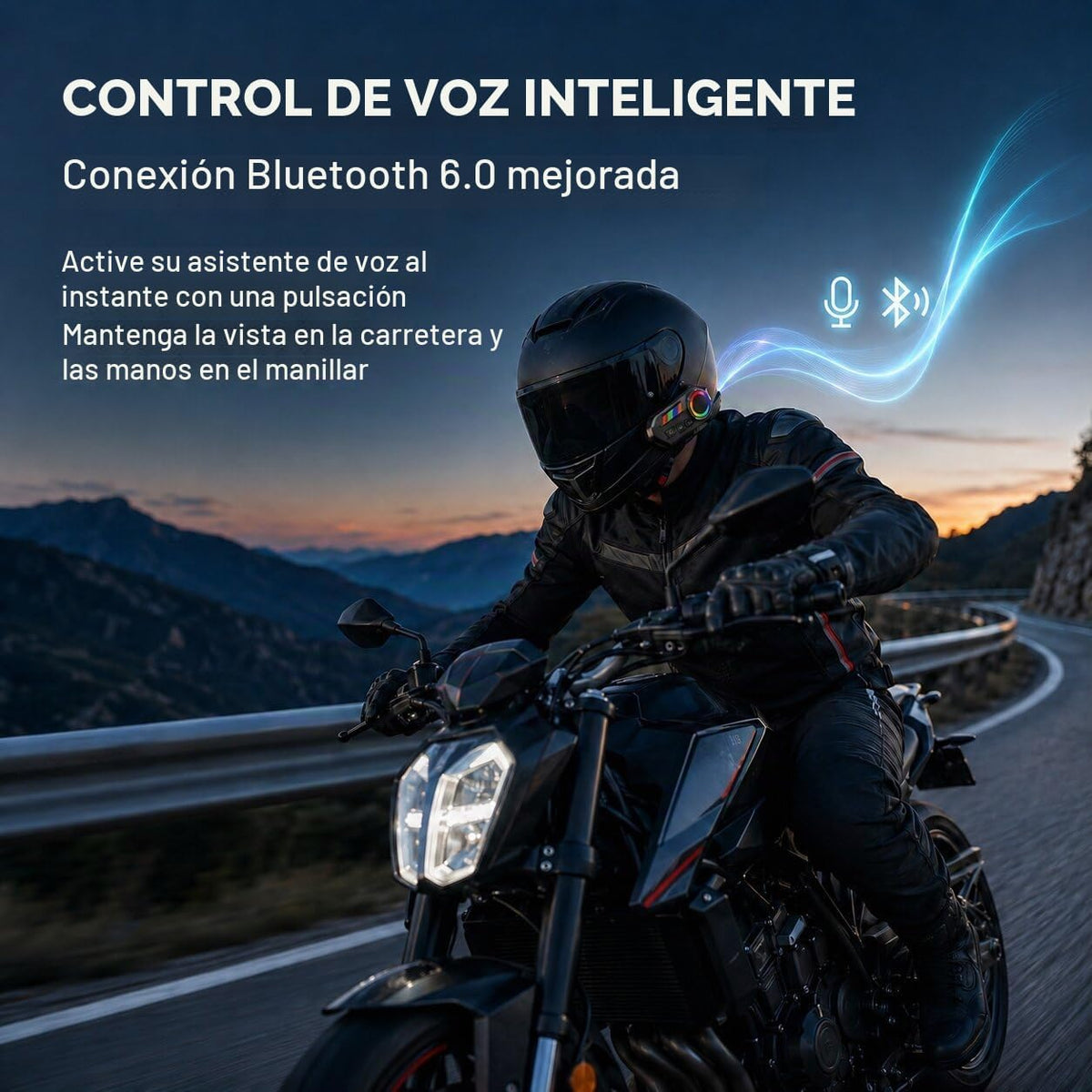 DVKIX Auriculares Bluetooth para casco de motocicleta, batería 40H,...