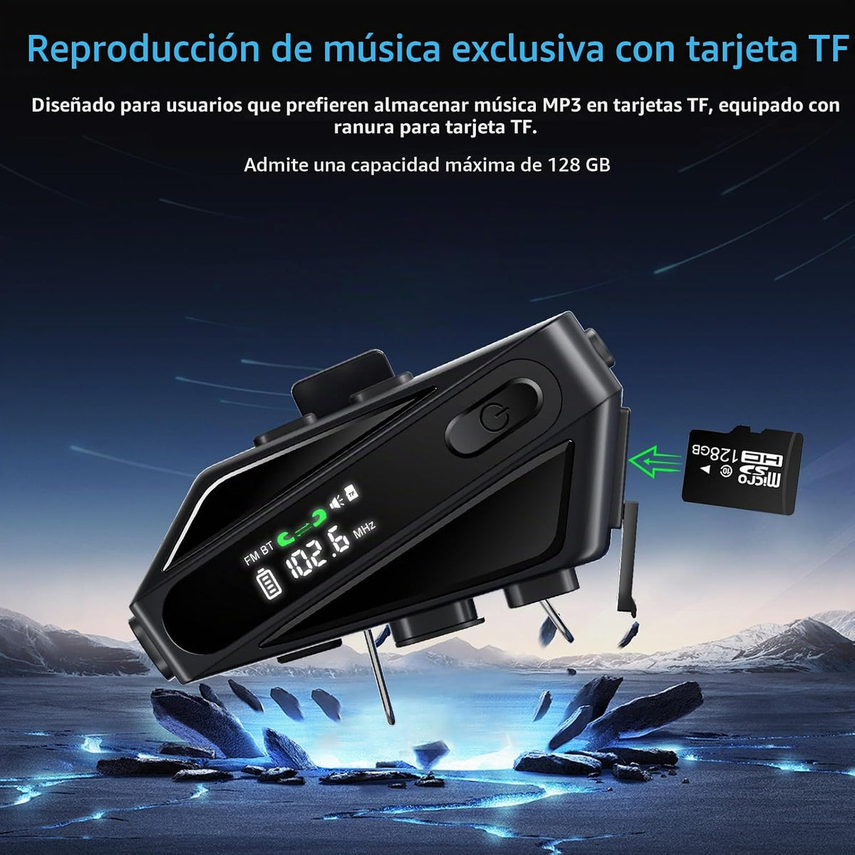 ATWHTE Auriculares Bluetooth para casco de motocicleta, altavoces d...