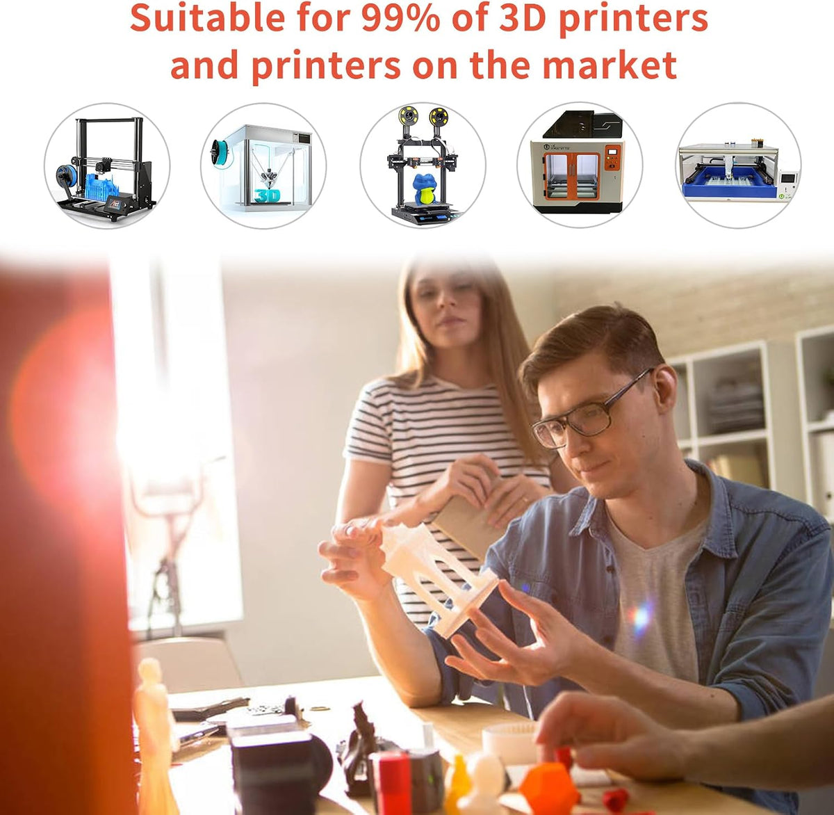 iSANMATE - Filamento de PLA Plus multicolor arcoíris degradado de 1...