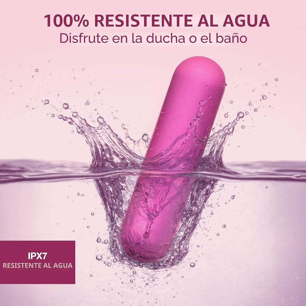 plusOne Bala vibratoria impermeable y recargable, rosa oscuro | Mas...