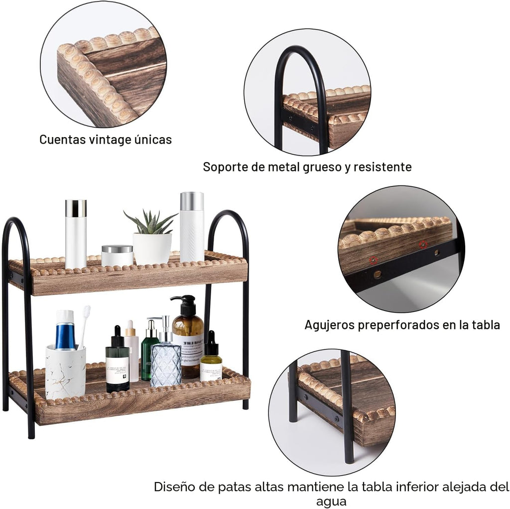 BDBDYEAY Organizador de encimera de baño, organizador de tocador de...