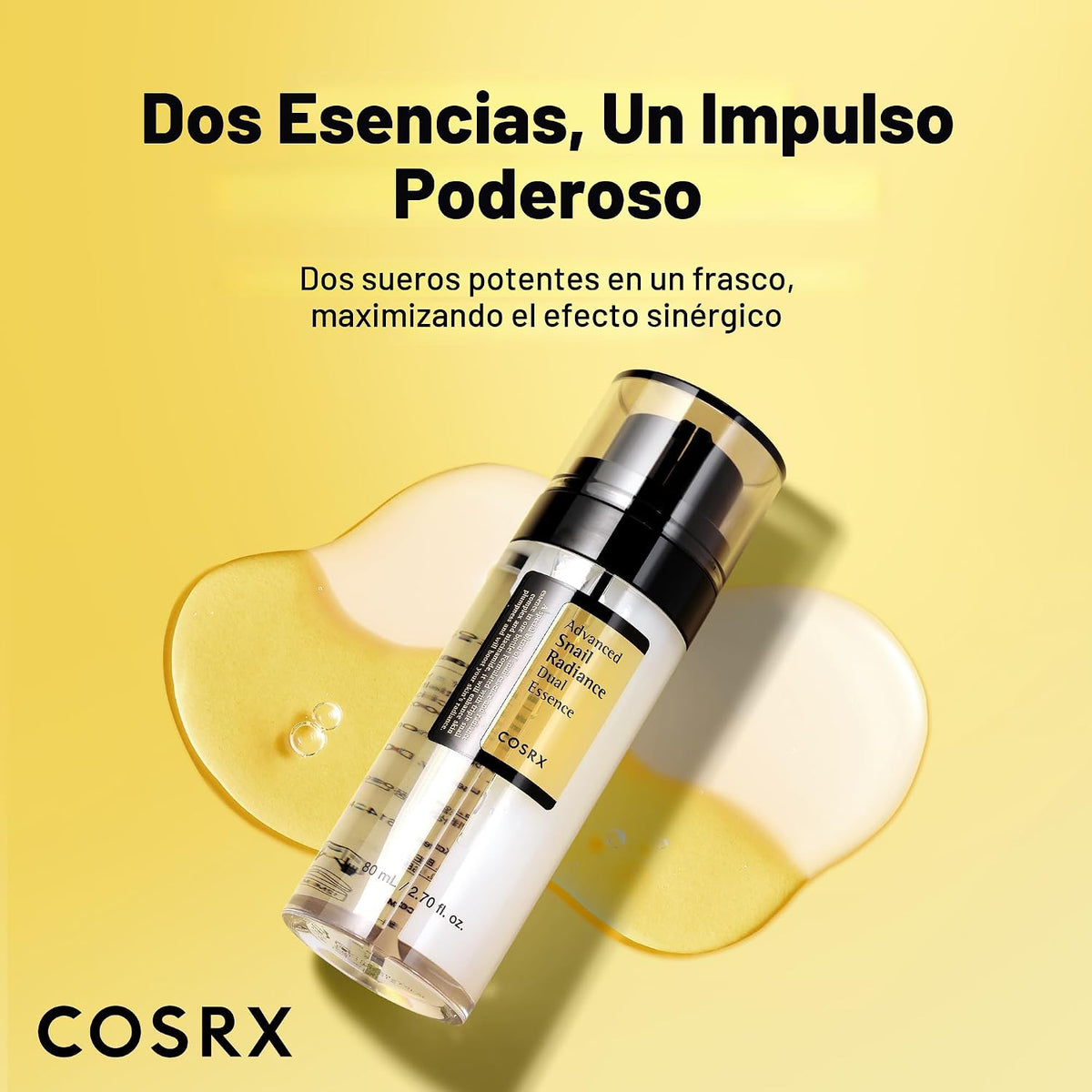 COSRX Snail Mucin 74% + Niacinamida 5% Suero de doble cara, 2.7 oz...