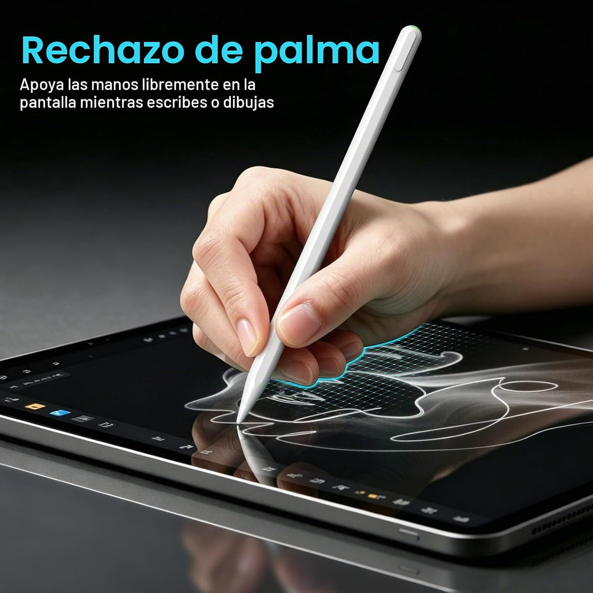 Lápiz óptico para iPad 2026-2018, batería larga de 35 horas, rechaz...