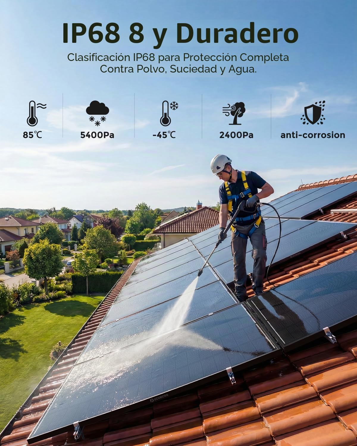 el panel solar de la certificación de 800W TÜV, 4PC 200 vatios N-ti...