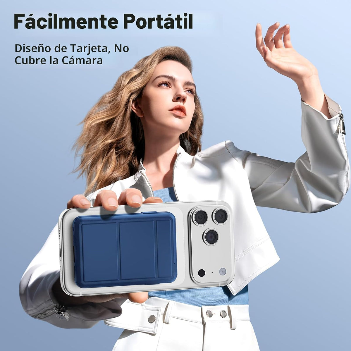 Azmuth para cargador portátil MagSafe, banco de energía magnético d...