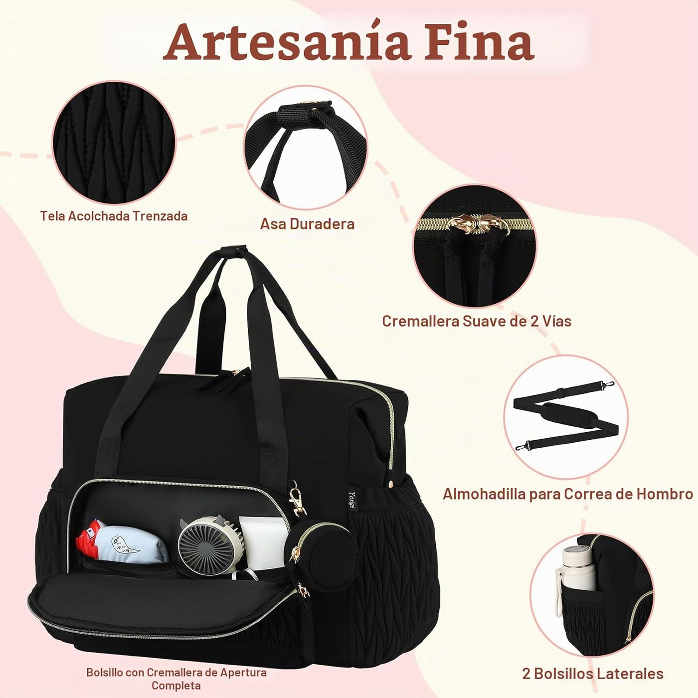 Bolsa de pañales para bebé, 6 unidades, bolsas de hospital grandes...