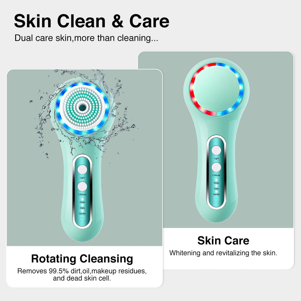 UMICKOO Cepillo de limpieza facial eléctrico, depurador facial gira...