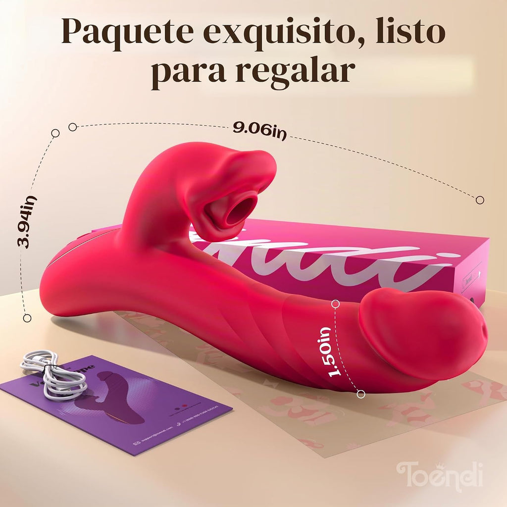 Toendi Rabbit Vibrador para mujeres, succionador de clítoris y cons...