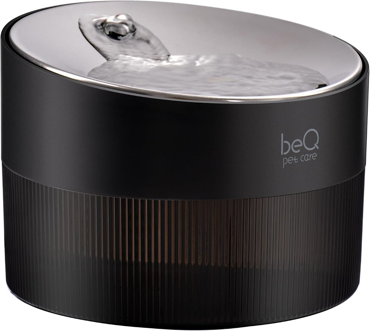 beQ Fuente de agua para gatos, fuente automática de acero inoxidabl...