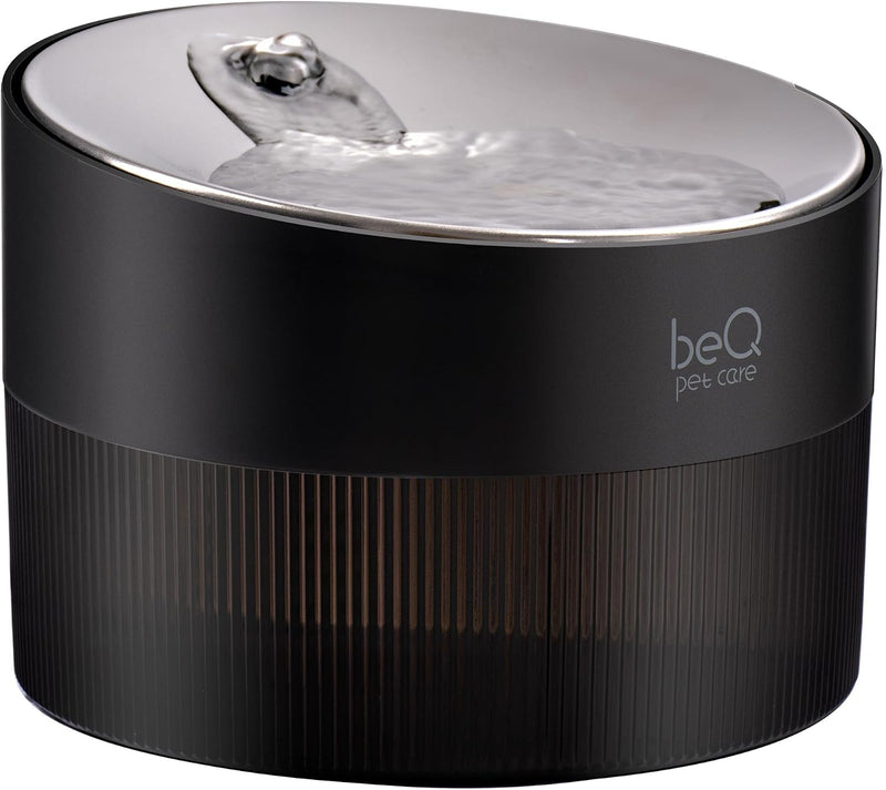 beQ Fuente de agua para gatos, fuente automática de acero inoxidabl...