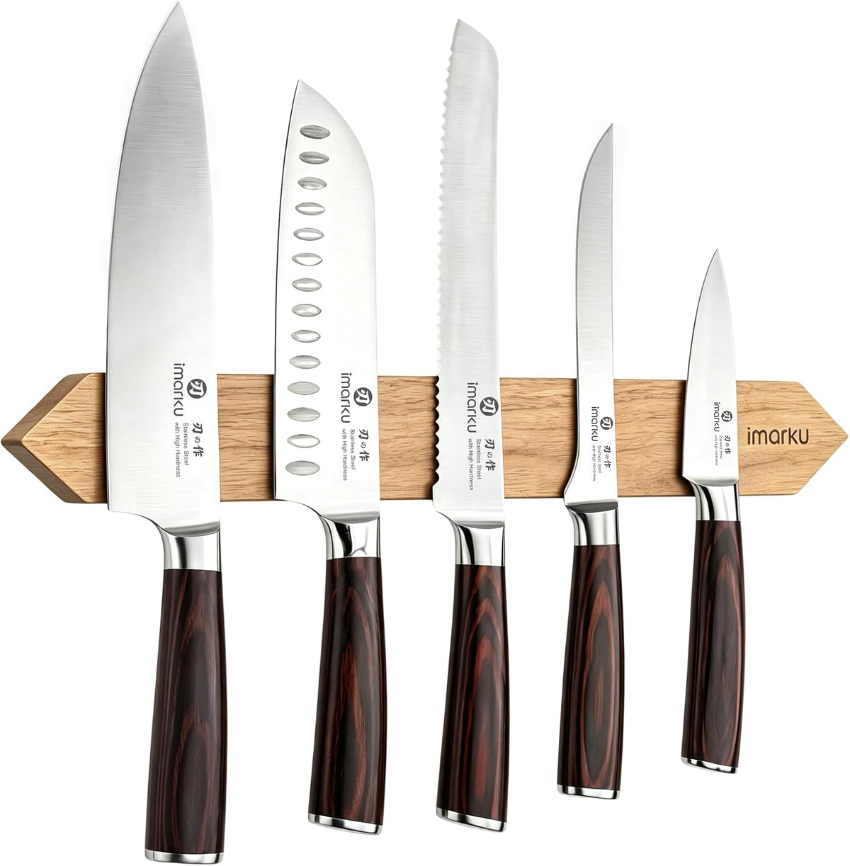 imarku Juego de cuchillos de cocina de 5 piezas, juego de cuchillos...