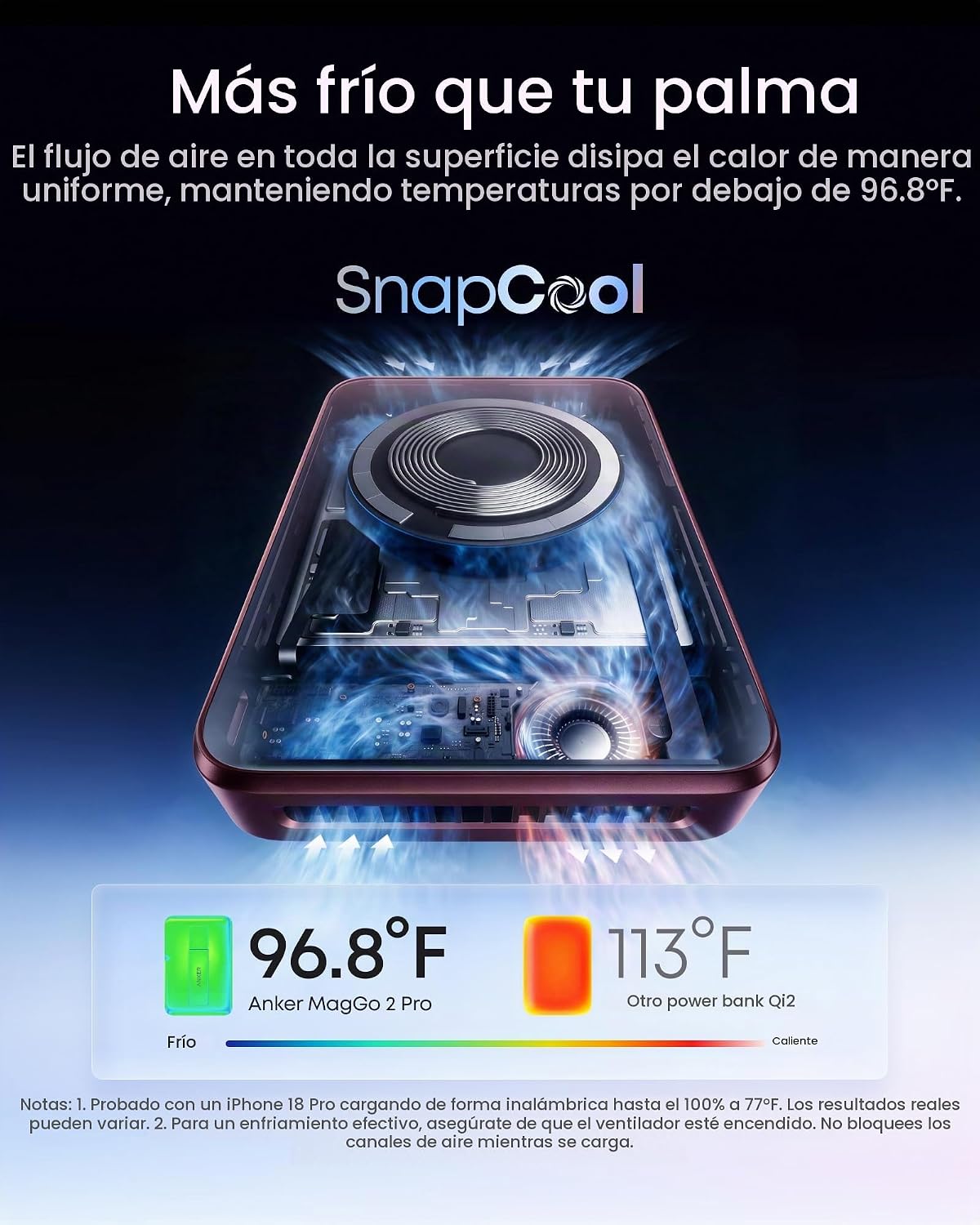 Anker MagGo 2 Pro Power Bank, cargador portátil Qi2.2 25W 10,000mAh...