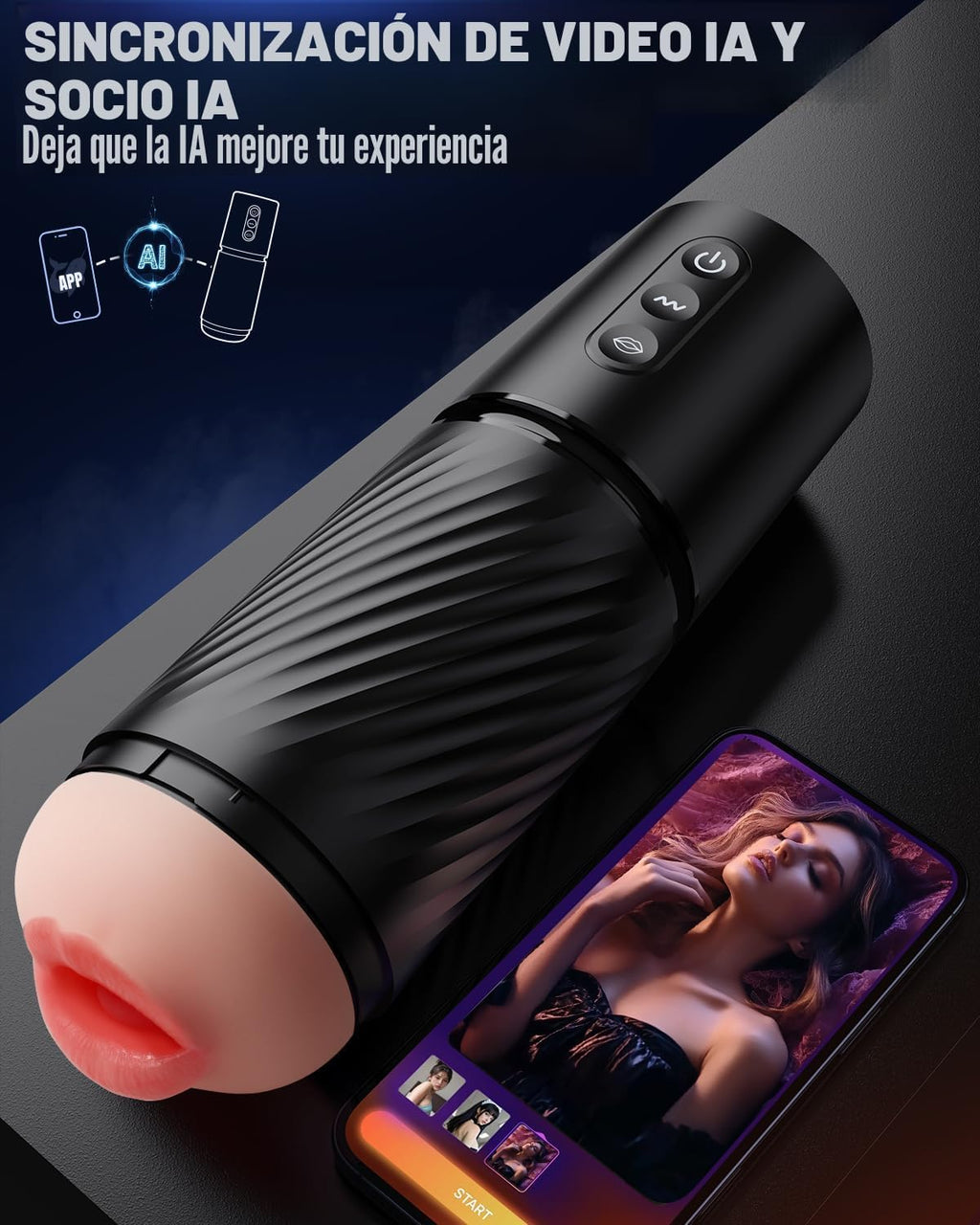 Uoffile Juguetes sexuales para hombres, masturbador masculino, 3 ma...
