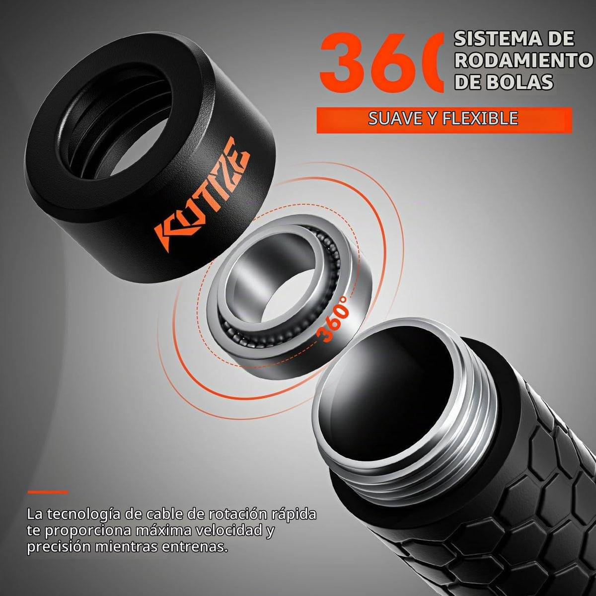 KUTIZE Cuerda de saltar, cuerda de saltar pesada para hombres y muj...