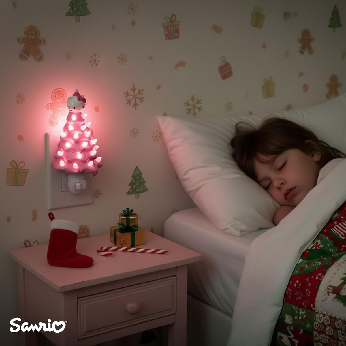 Ukonic Sanrio Hello Kitty Árbol de Navidad Rosa de Cerámica de 6 Pu...
