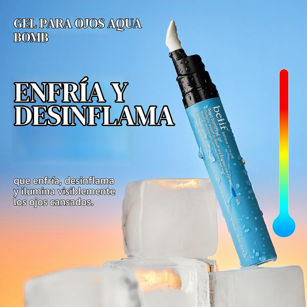 belif Aqua Bomb Gel refrescante para ojos, cafeína y ácido hialurón...