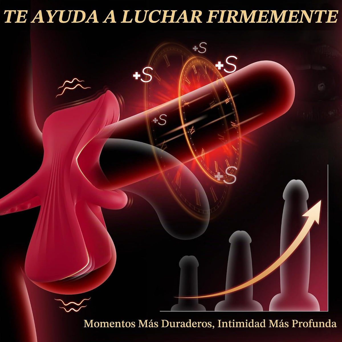 Anillo vibratorio para el pene de silicona, juguetes sexuales para...