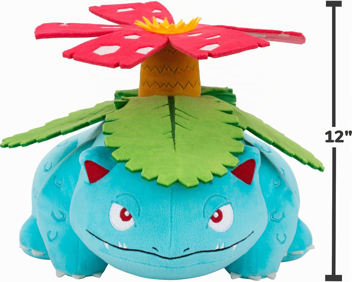 Pokemon Venusaur - Peluche suave de 12 pulgadas con detalles autént...