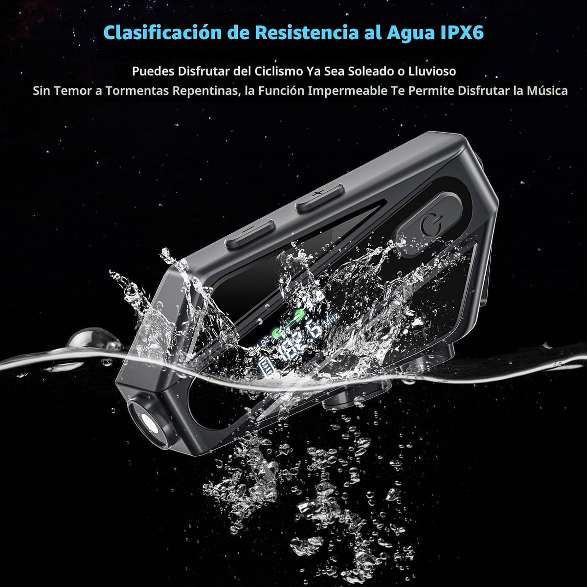 ATWHTE Auriculares Bluetooth para casco de motocicleta, altavoces d...