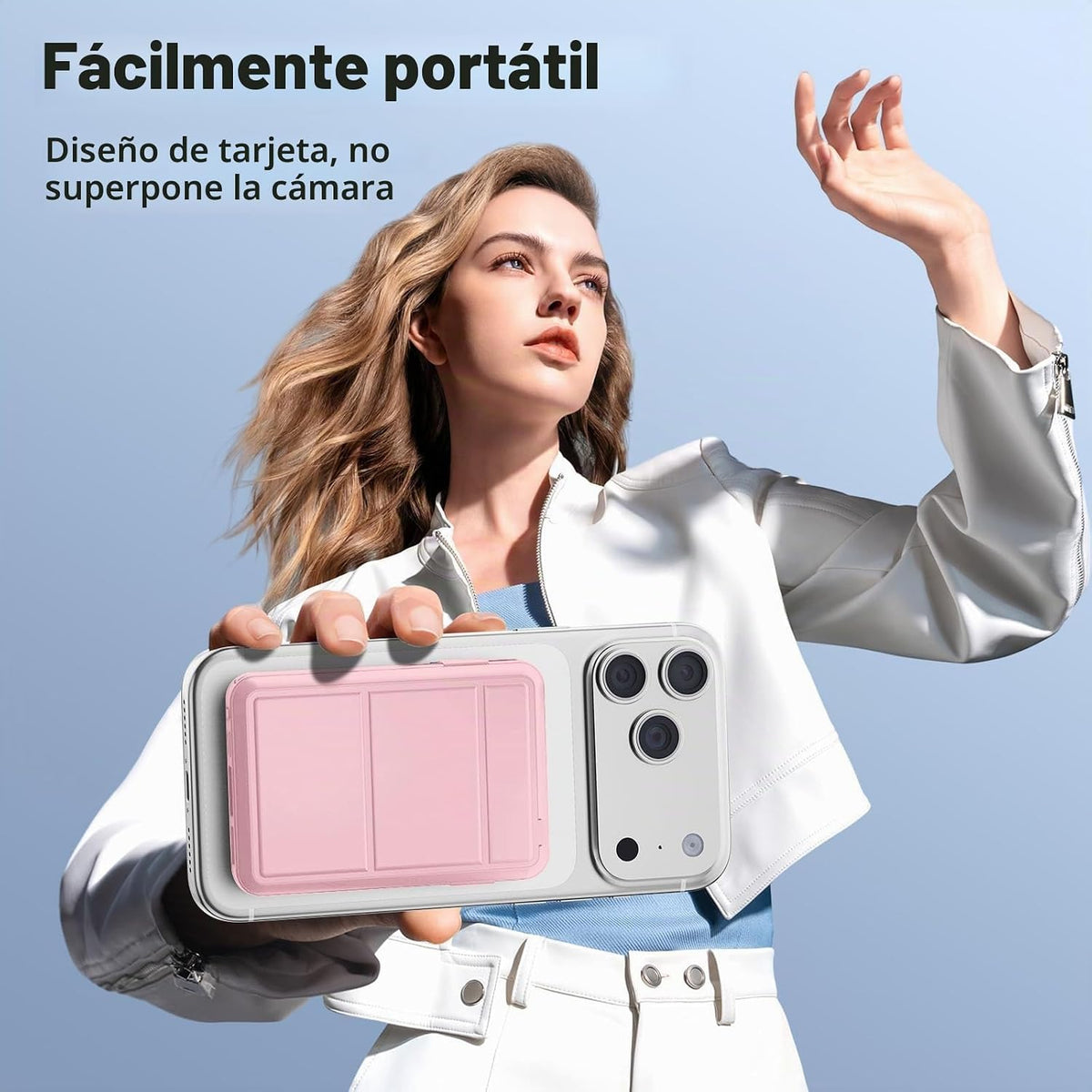 Azmuth para cargador portátil MagSafe, banco de energía magnético d...