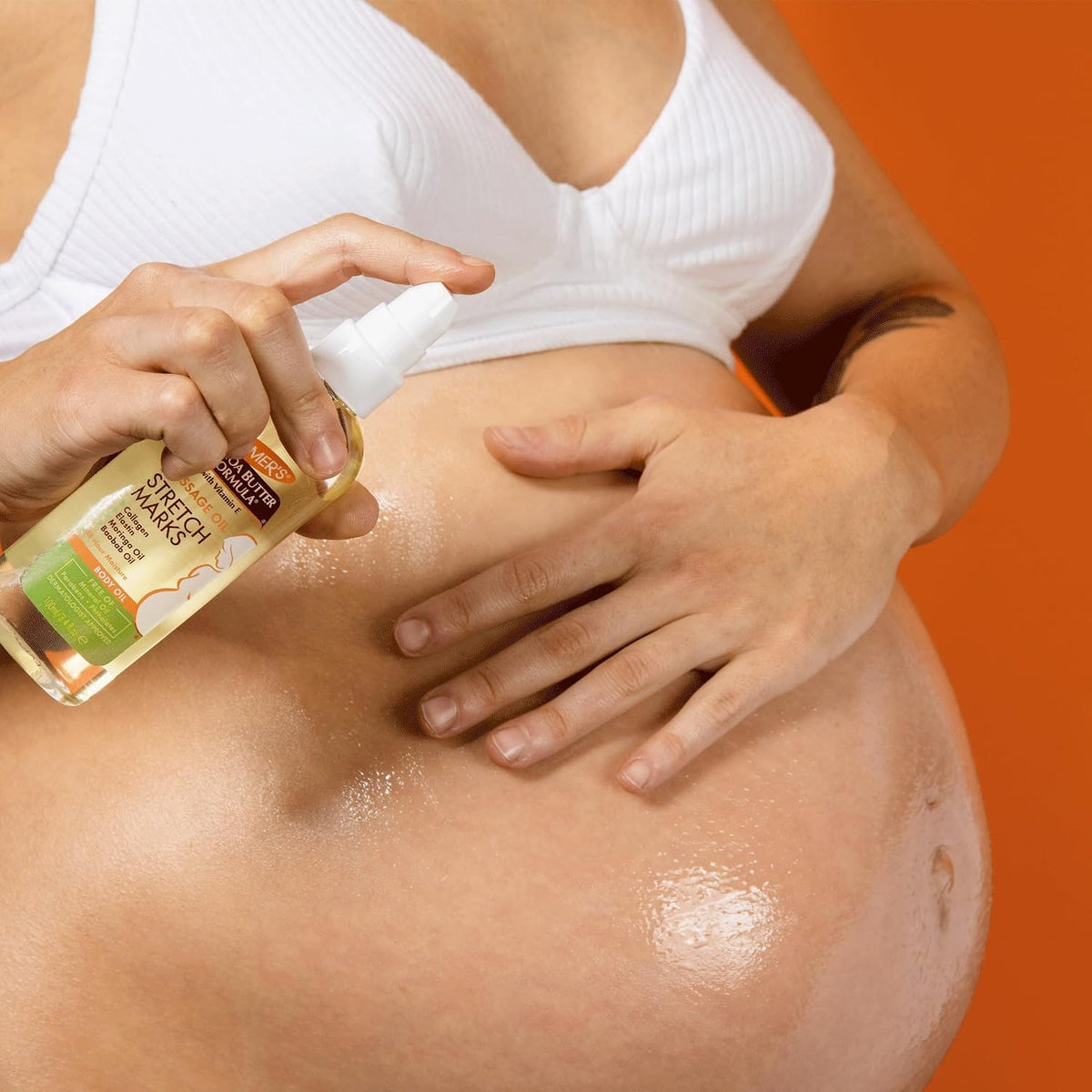 Aceite de masaje para estrías de Palmer's para embarazo y cambios d...
